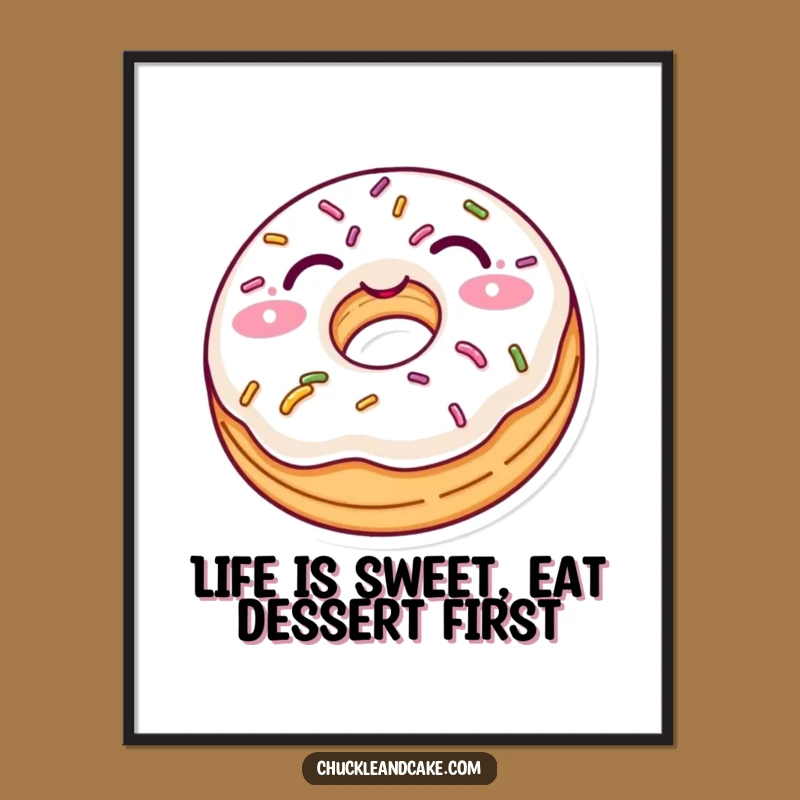 Free Printable Donut Wall Art: Witty Winking Sprinkle Decor Downloadable Gift