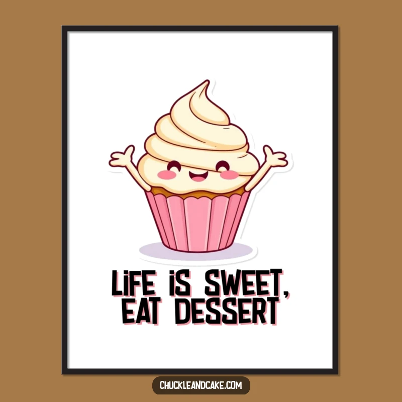 Free Printable Wall Art: Merry Cupcake Spinner, Funny Downloadable Decor