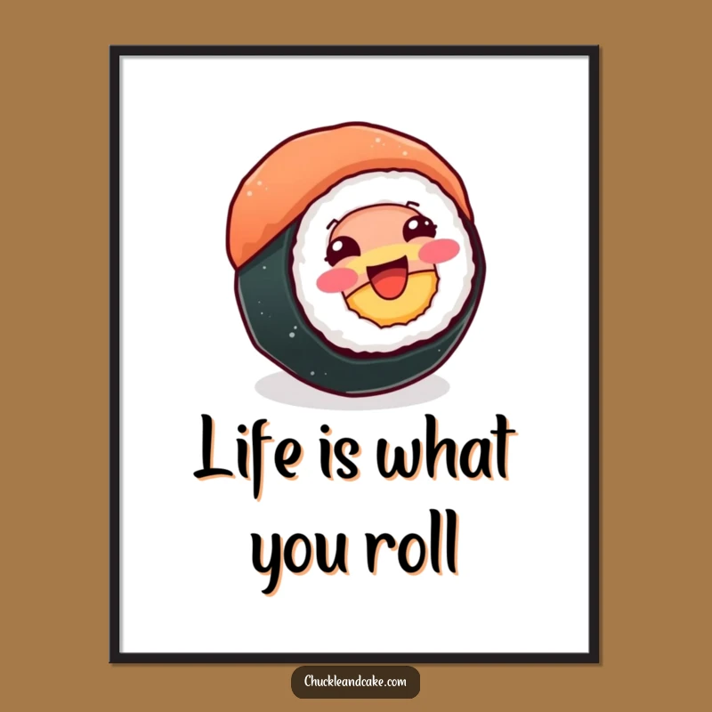 Free Printable Sushi Wall Art: Beaming Spin Decor Downloadable Gift