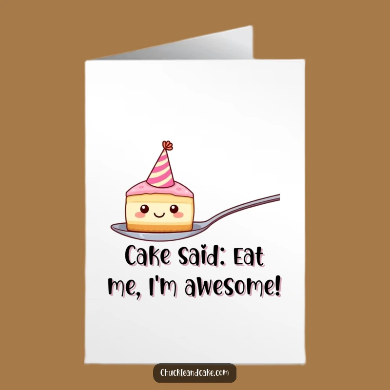 Free Printable Birthday Card: Funny Cake Slice, Hilarious Downloadable Gift for Laughs