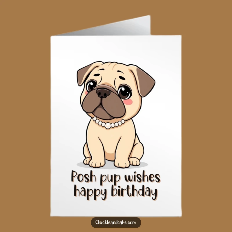 Free Printable Birthday Card: Elegant Bullmastiff, Funny Downloadable Chic Gift