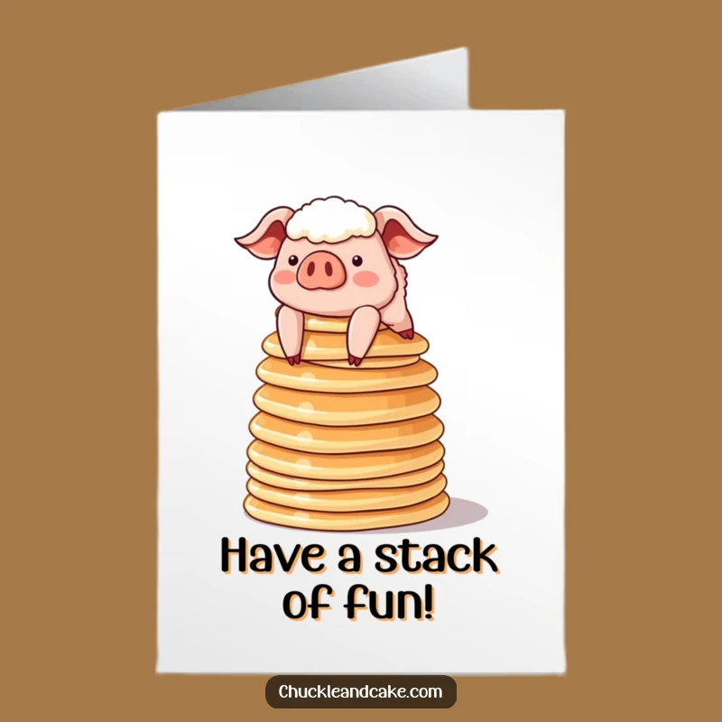 Free Printable Birthday Card: Pig & Pancakes, Hilarious Downloadable Gift