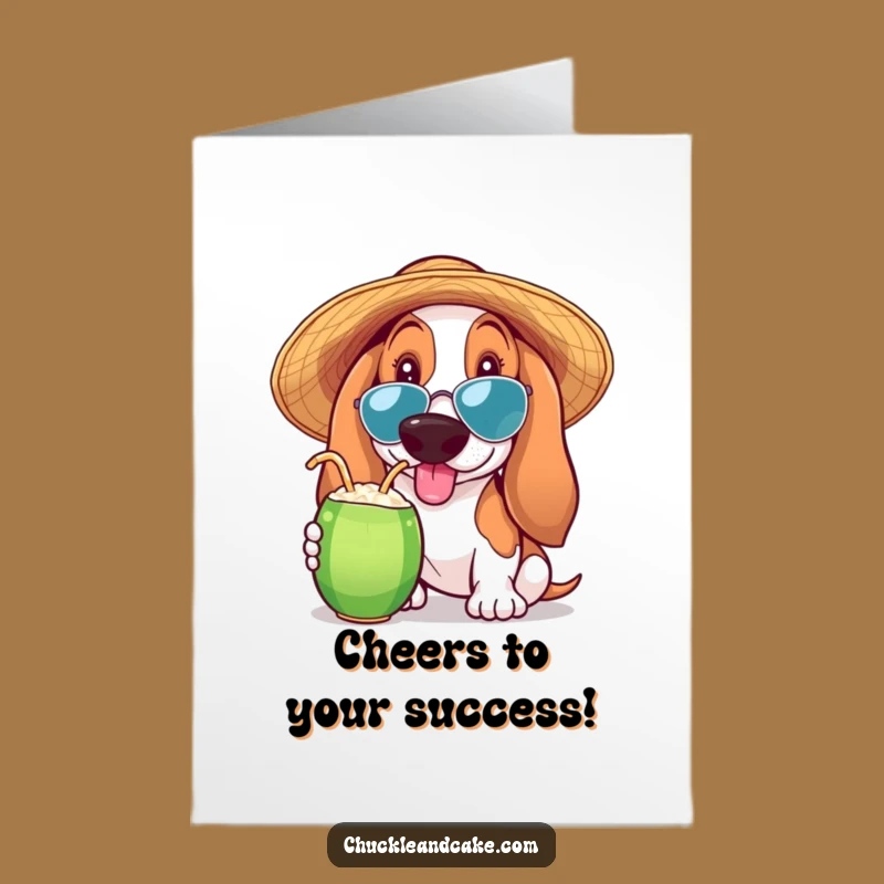 Congrats Free Printable: Basset Hound Coconut Celebration DIY Gift