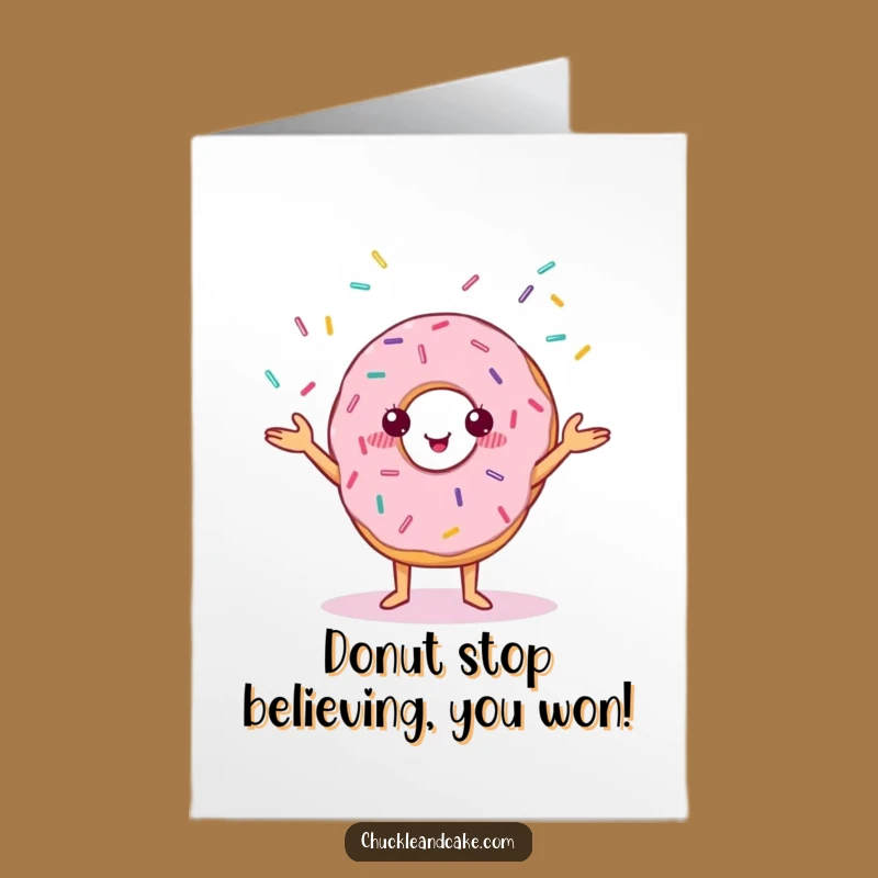 Free Printable Congrats Card: Donut Juggler, Funny Downloadable Gift