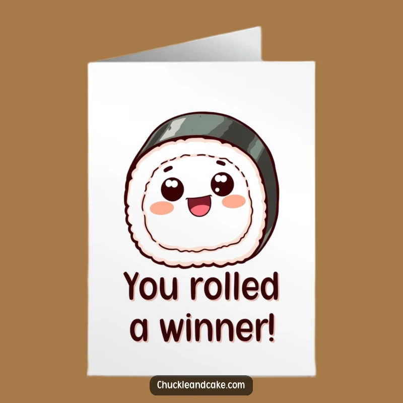 Free Printable Congratulations Card: Skipping Sushi, Whimsical Downloadable Gift for Any Achievement