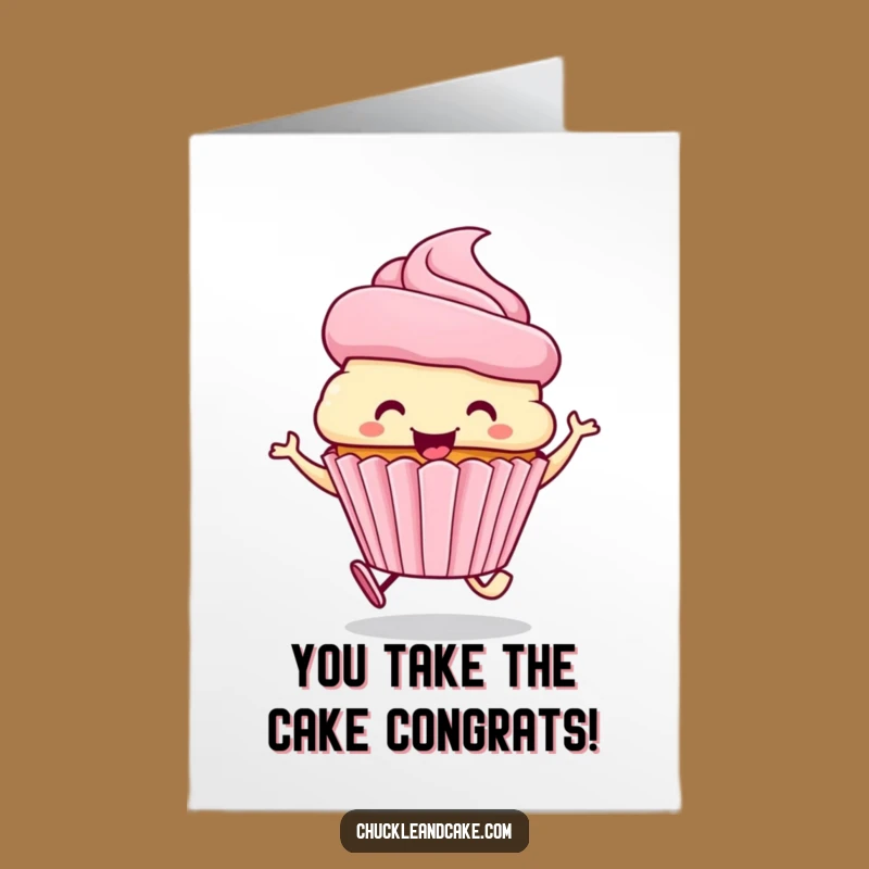 Free Printable Cupcake Congratulations Card: Joyful Frosting Hat Funny Downloadable