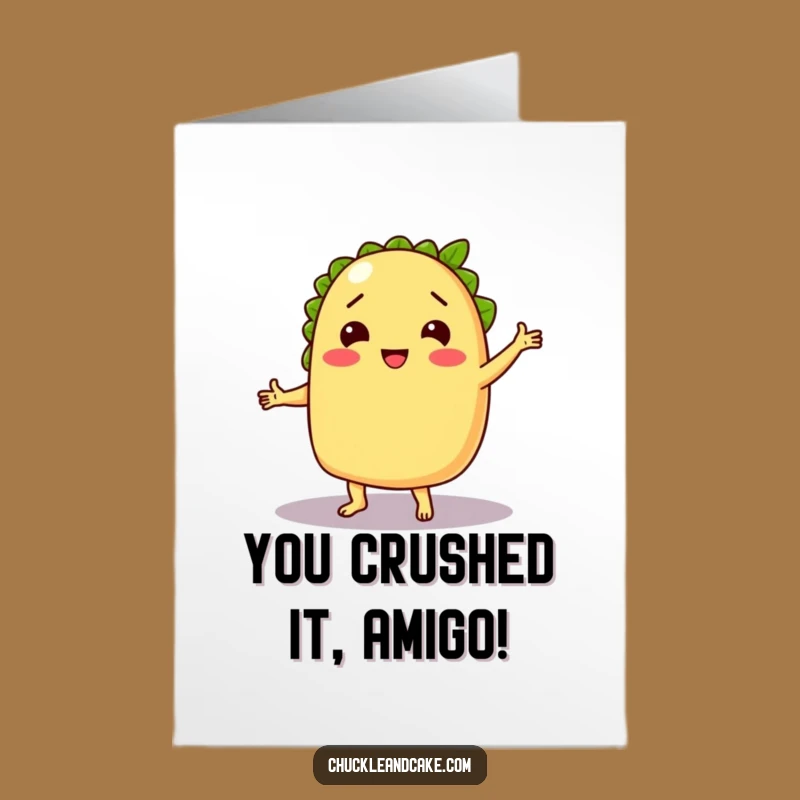 Free Printable Taco Congrats Card: Chuckling Lime Dance Downloadable Gift