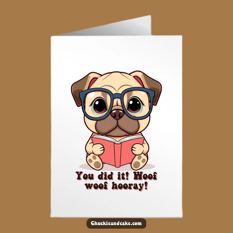 Free Printable Congrats Card: Smart Bullmastiff Celebrate Success - Downloadable Achievement Humor