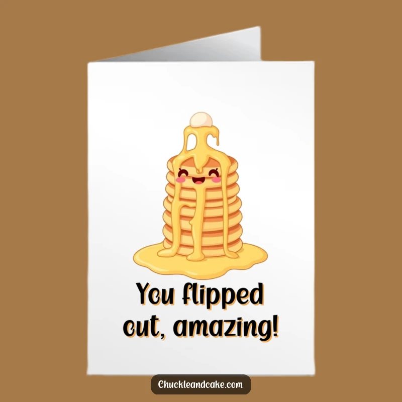 Free Printable Congrats Card: Pancake Syrup Slide - Fun Downloadable Achievement Gift!