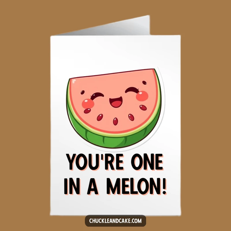 Free Printable Congrats Card: Winking Watermelon Funny Downloadable for Your Big Win