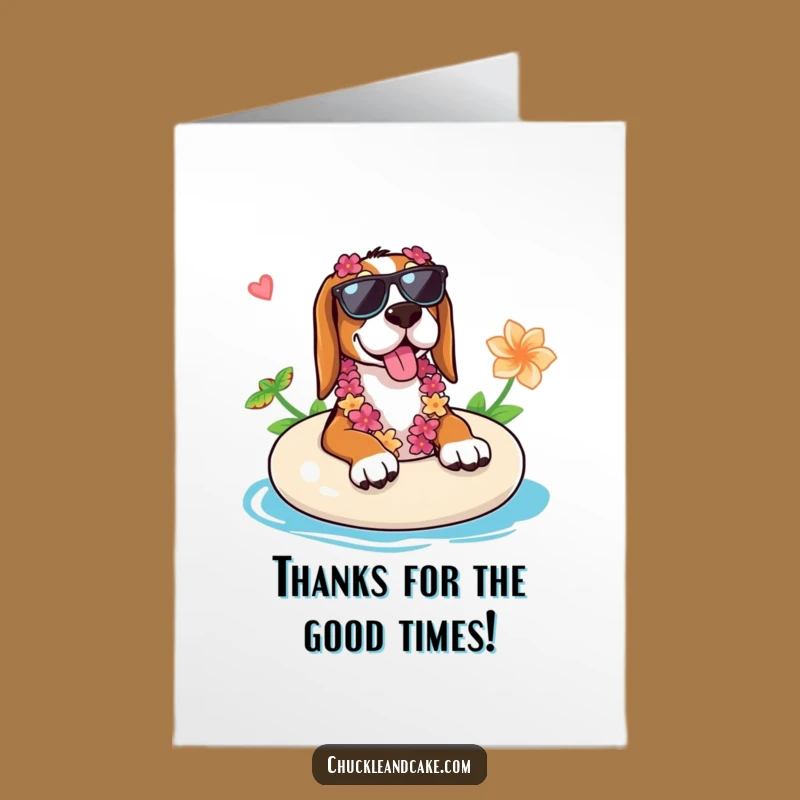 Cool Thank You Free Printable: Basset Hound Floats with Gratitude Download