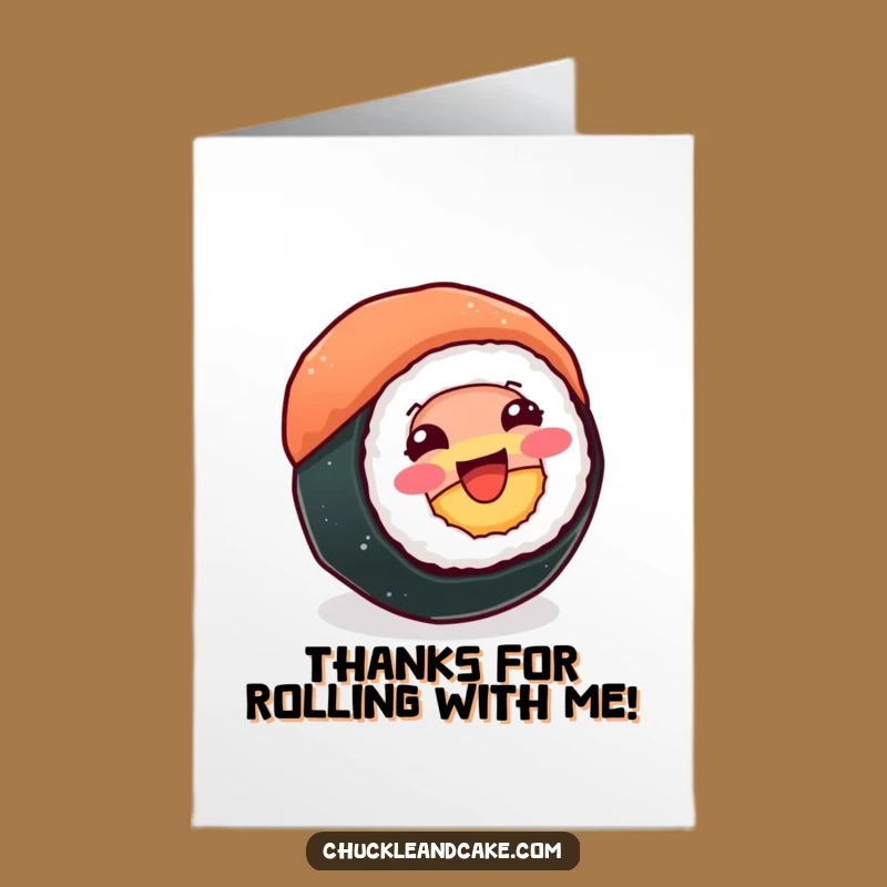 Free Printable Sushi Thank You Card: Beaming Spin Downloadable Gift