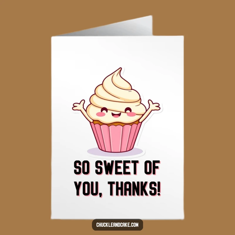 Free Printable Thank You Card: Happy Cupcake Spins, Funny Downloadable Gift