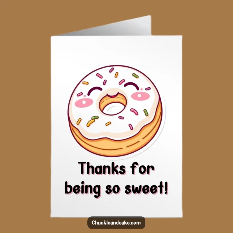 Free Printable Thank You Donut Card: Witty Sprinkles Downloadable Gift