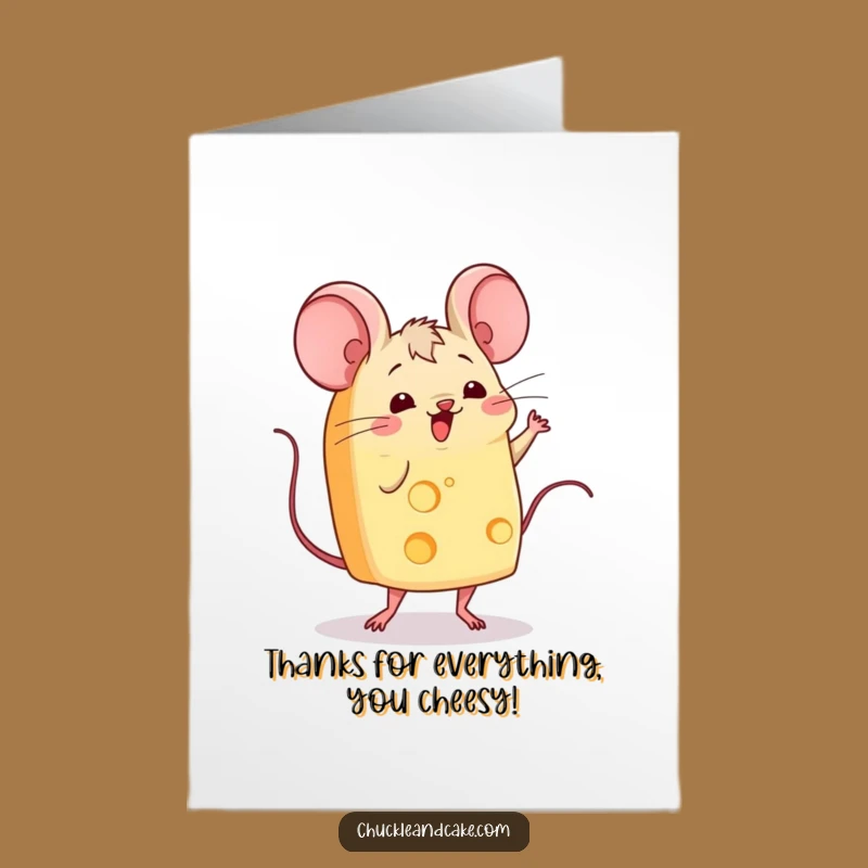 Free Printable Thank You Card: Cheesy Jig Funny Downloadable Gift of Gratitude