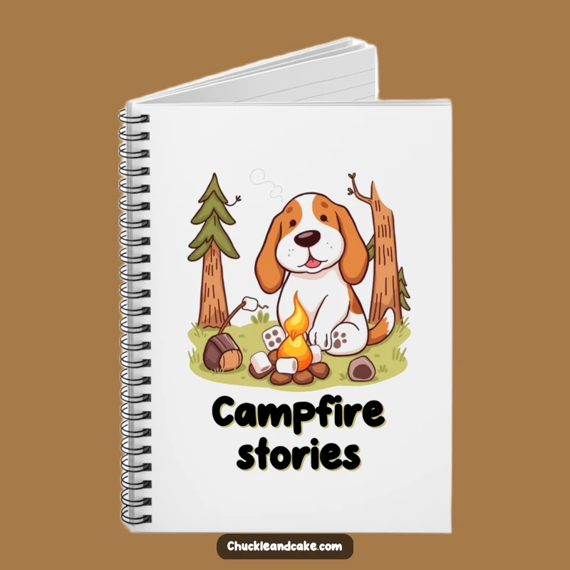 Funny Basset Hound Campfire Notebook: Humorous Journal for Outdoor Adventures & Ideas