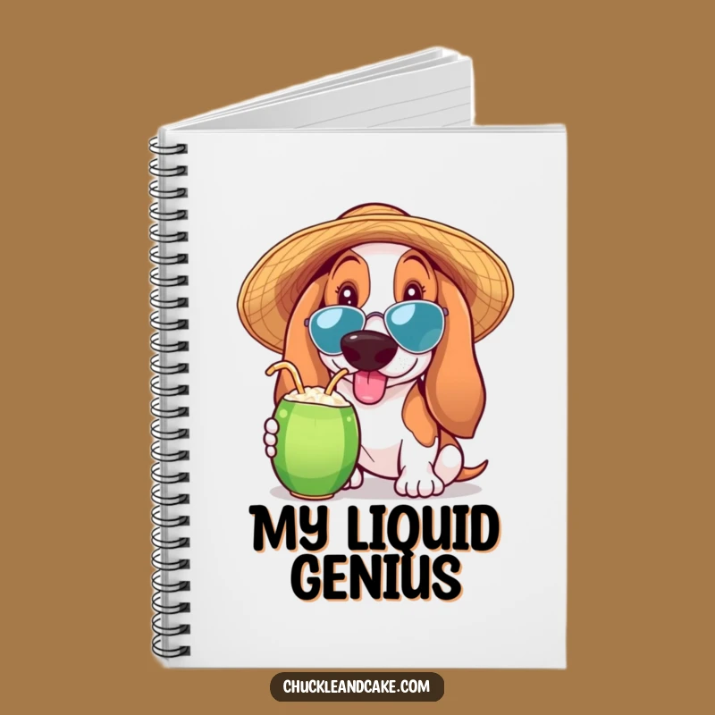 Funny Basset Hound Tropical Notebook: Jot Down Your Sunny Ideas