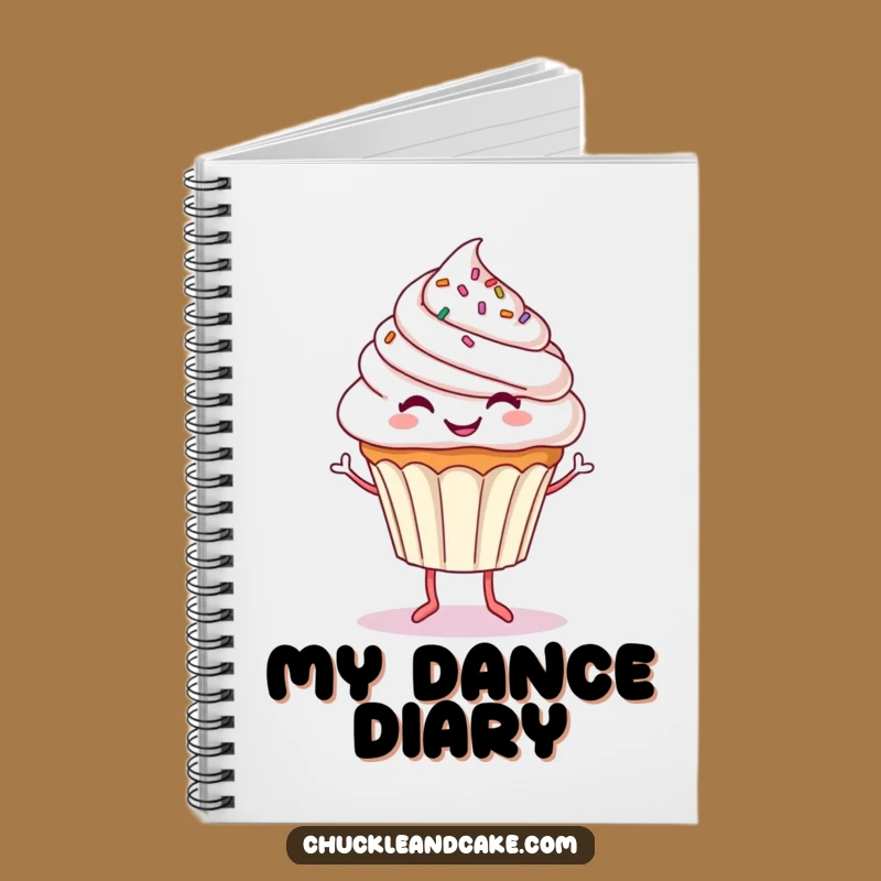 Funny Dancing Cupcake Notebook: Jot Down Happy Thoughts Sweetly