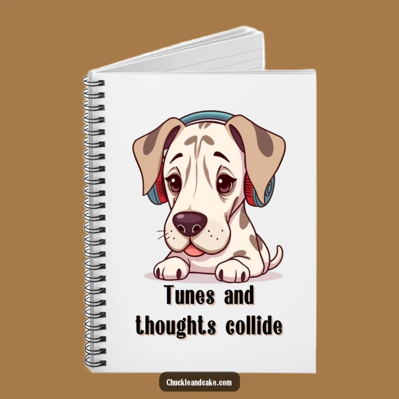 Funny Grand Dane Music Lover Notebook: Journal Your Beats, Humorous Gift for Creators