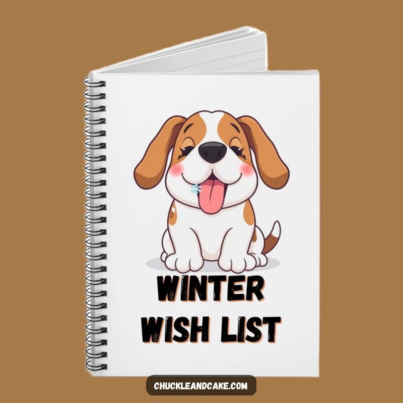 Funny Basset Hound Snowflake Notebook: Dog Journal, Perfect Funny Gift for Writers