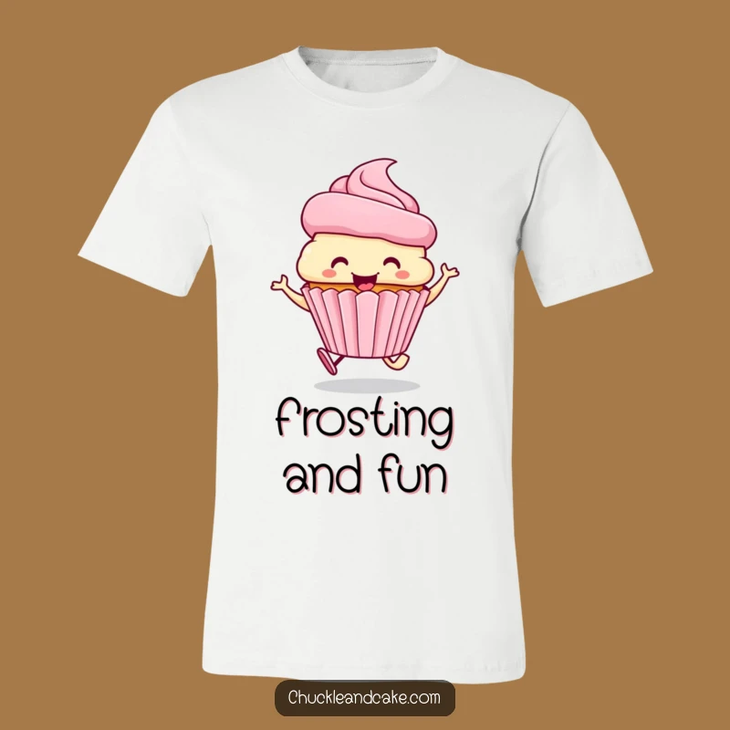 Funny Smiling Cupcake T-Shirt: Wear Your Sweet Joy with Humor