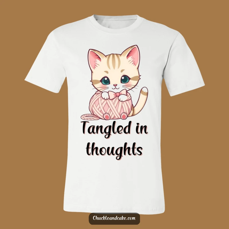 Funny Bobtail Cat Yarn T-Shirt: Showcase Your Love For Felines In Style!