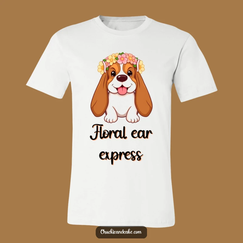 Funny Flower Crown Basset Hound Shirt - Wear Your Happy Vibes