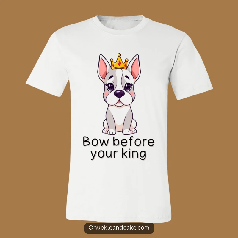 Funny Regal Grand Dane Crown T-Shirt: Wear Your Royal Humor Proudly, Perfect Gift