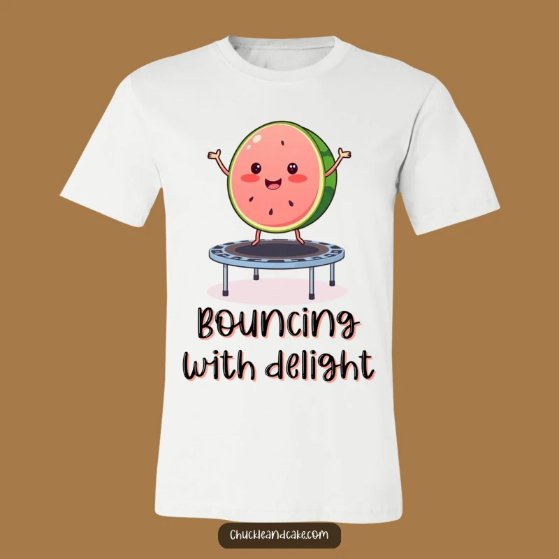 Funny Watermelon Trampoline T-Shirt: Bounce into Fun with Fruity Apparel