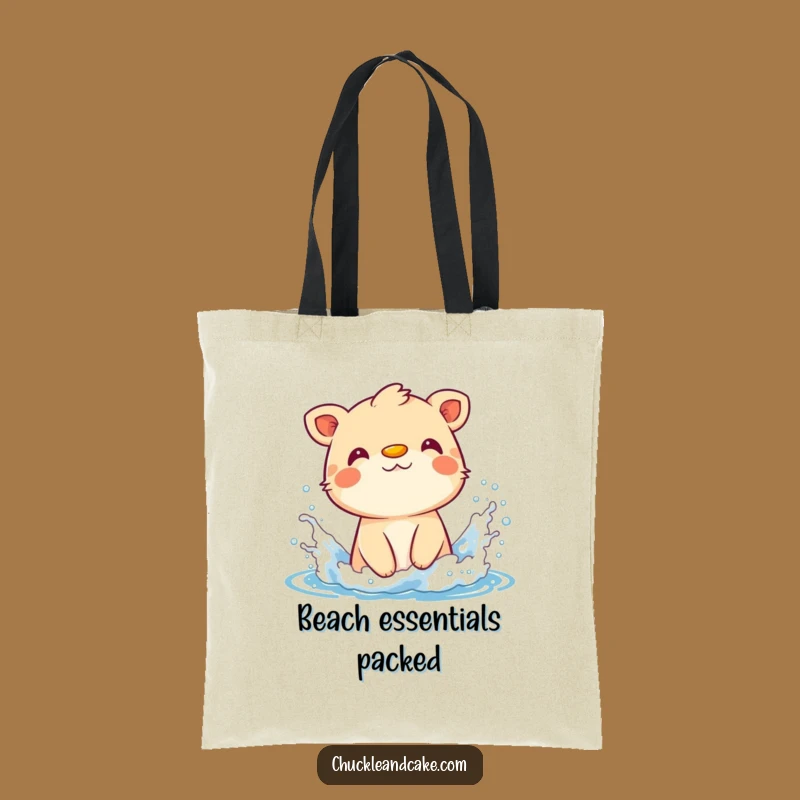 Funny Animal Sunscreen Splash Tote Bag - Beach Essential Gift!