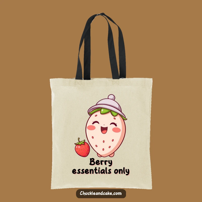 Funny Strawberry Hat Tote Bag: Carry Your Joy with Fruity Style