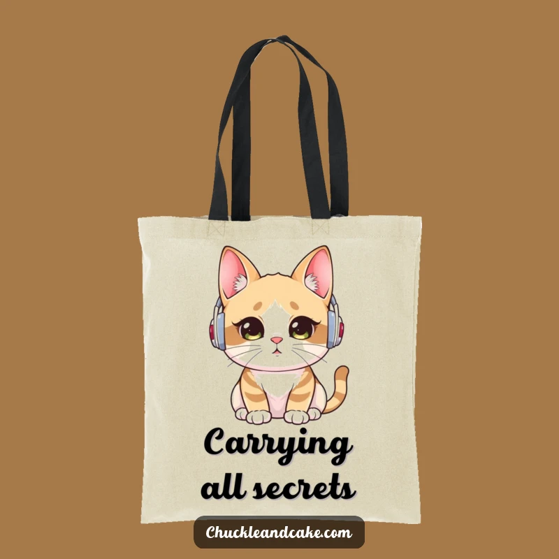 Funny Bobtail Cat Tote Bag: Ear Warmers for Attentive Listening