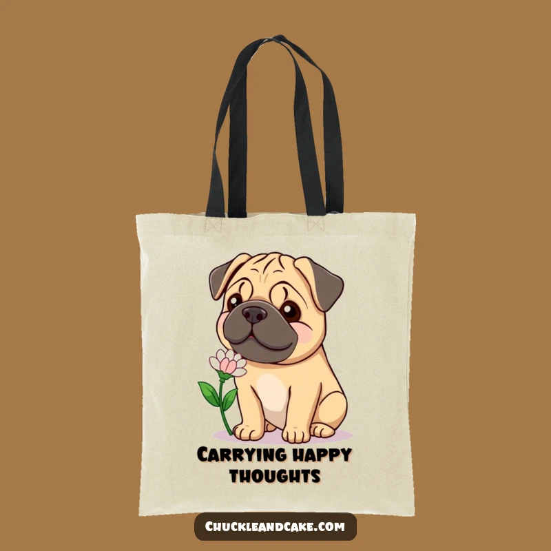 Funny Bullmastiff Flower Tote Bag - Gentle Smile Carrier, Humorous Gift!
